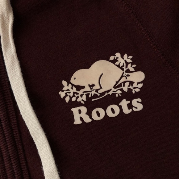 Burgundy Roots Full Zip Hoodie With Thumb Holes - Picture 4 of 7